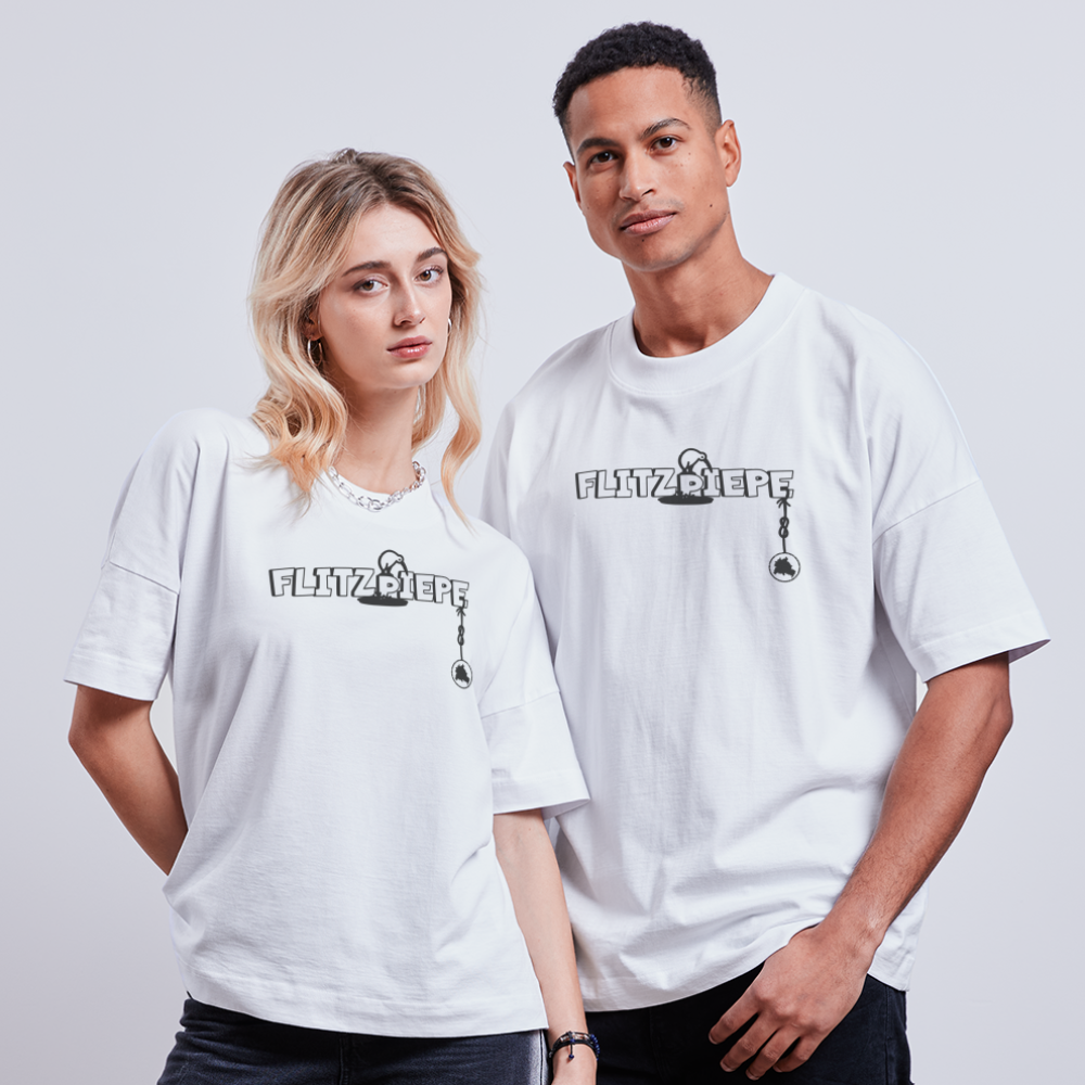 EINE FLITZPIEPE - Unisex Oversize Bio-T-Shirt - Weiß