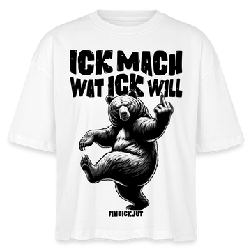 ICK MACH WAT ICK WILL-Frauen Boxy Bio-T-Shirt II - Weiß