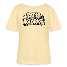 DIT IS KNORKE-Rundhals Frauen Bio-T-Shirt - Creme