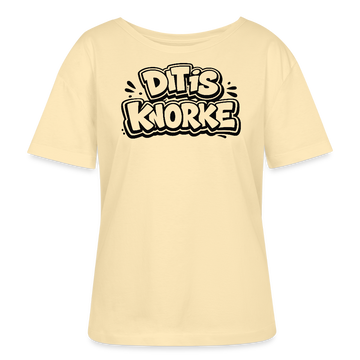 DIT IS KNORKE-Rundhals Frauen Bio-T-Shirt - Creme