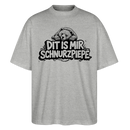 Berliner Bär-DIT IS MIR SCHNURZPIEPE-Oversized Unisex Bio T-Shirt - Grau meliert