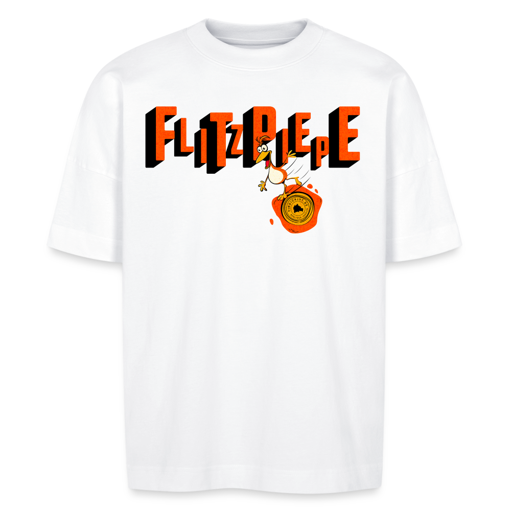 FLITZPIEPE - Unisex Oversize Bio-T-Shirt - Weiß