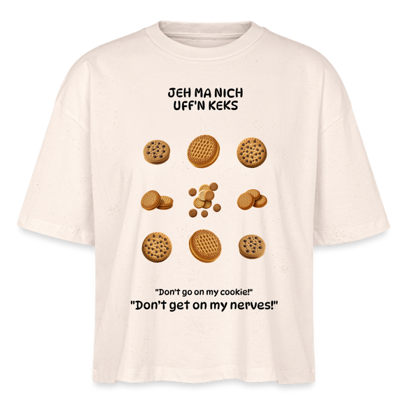 JEH MA NICH UFFN KEKS-Frauen Boxy Bio-T-Shirt - Naturweiß