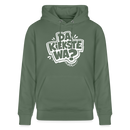 DA KIEKSTE WA?-Unisex Bio-Hoodie-mit Berliner Spruch - Tanngrün