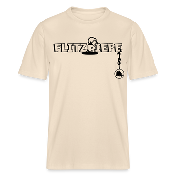 EINE FLITZPIEPE - Relaxed Fit Unisex Bio-T-Shirt - Naturweiß