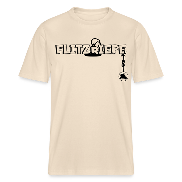 EINE FLITZPIEPE - Relaxed Fit Unisex Bio-T-Shirt - Naturweiß
