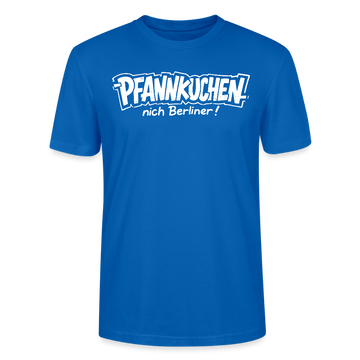 witziges Berlin Shirt-PFANNKUCHEN, NICH BERLINER-Unisex T-Shirt BIO - Pfauenblau