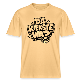 Berlin Schnauze uff RELAXED FIT Unisex Bio T-Shirt-DA KIEKSTE WA? - Hellgelb