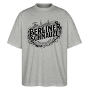 BERLINER SCHNAUZE-Oversized Unisex Bio T-Shirt - Grau meliert