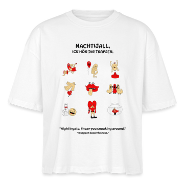 NACHTIJALL-Frauen Boxy Bio-T-Shirt - Weiß