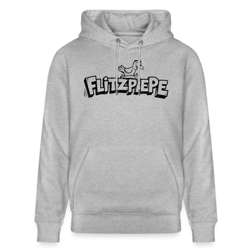 FLITZPIEPE-Unisex Bio-Hoodie mit dem Original Berliner Spruch - Grau meliert