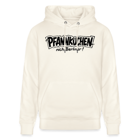 Berliner Spruch-PFANNKUCHEN, nich Berliner!-Unisex Bio-Hoodie - Naturweiß 