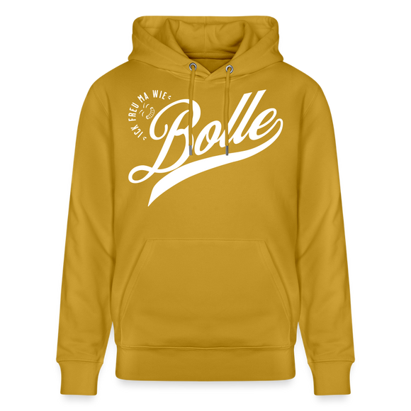 ICK FREU MA WIE BOLLE-Unisex Bio-Hoodie - Ocker