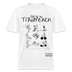 Sommer in Berlin-Relaxed Fit Unisex Bio-T-Shirt - Weiß-Locker geschnittenes Unisex T-Shirt mit handgezeichnetem Berliner Sommer-Design: neun Verschiedene Figuren beim Sonnen, Radfahren, Schwimmen, Eis essen, Sandburgen bauen und mehr. Darüber der Schriftzug „Dit is’n Träumchen“, darunter „Sommer 2025 findICKjut“.