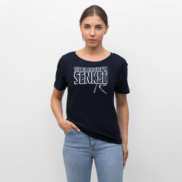 JEH MIR NICH UFF'N SENKEL-Rundhals Frauen Bio-T-Shirt II - Navy