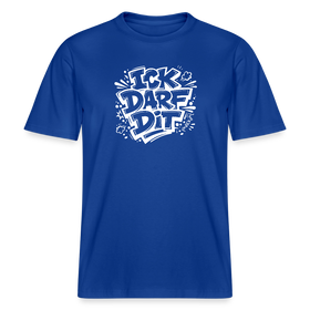 Berlin Shirt-ICK DARF DIT- RELAXED FIT Unisex Bio T-Shirt mit Berliner Spruch - Dunkelblau