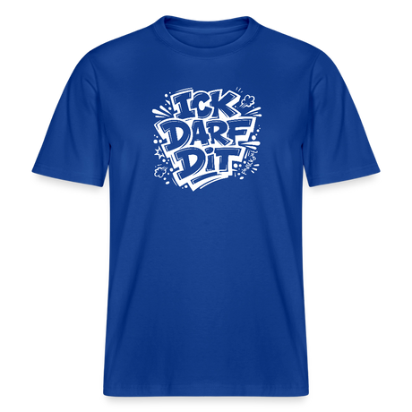 Berlin Shirt-ICK DARF DIT- RELAXED FIT Unisex Bio T-Shirt mit Berliner Spruch - Dunkelblau