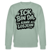 ICK BIN DA KANN LOSJEHN-Unisex Bio-Sweatshirt mit Berliner Spruch - Helles Graugrün