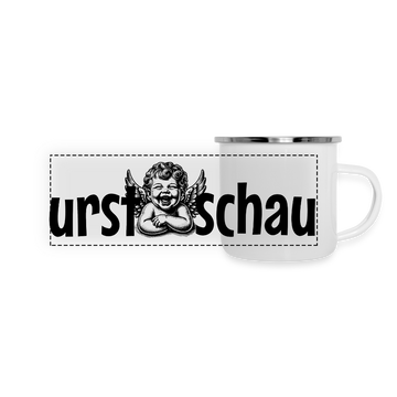 URST SCHAU - Panorama Emaille-Tasse - Weiß