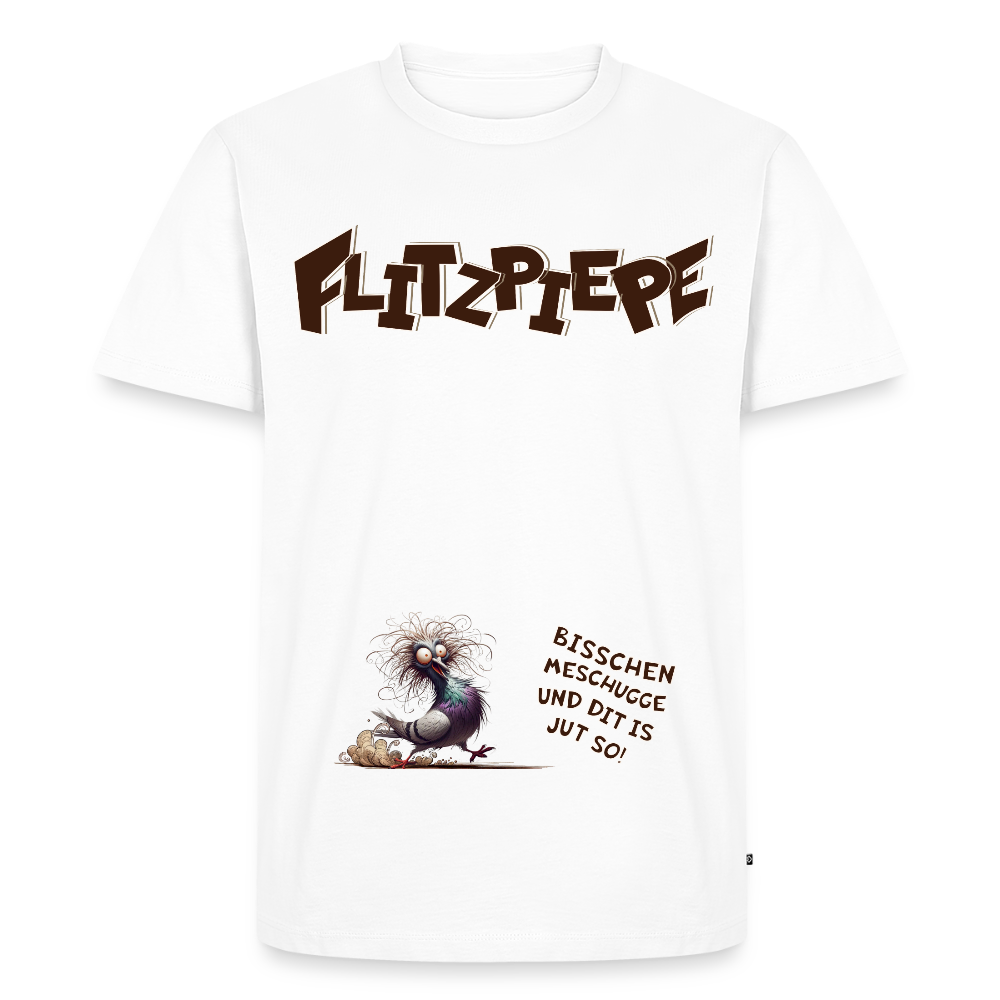 BERLINER FLITZPIEPE-Männer Premium BIO T-Shirt - Weiß