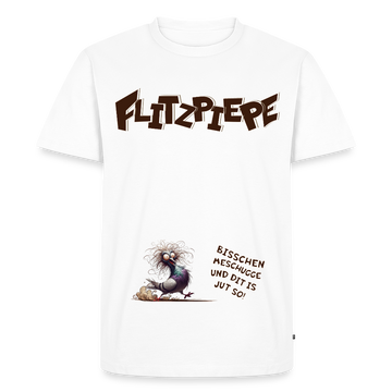 BERLINER FLITZPIEPE-Männer Premium BIO T-Shirt - Weiß