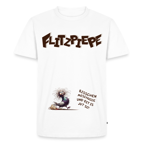 BERLINER FLITZPIEPE-Männer Premium BIO T-Shirt - Weiß
