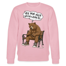 Berliner Bär und Spruch-JEH MIR NICH UFFN SENKEL-Unisex Bio-Sweatshirt - Hellrosa