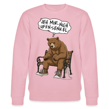 Berliner Bär und Spruch-JEH MIR NICH UFFN SENKEL-Unisex Bio-Sweatshirt - Hellrosa