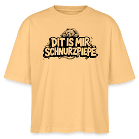 Berliner Bär-DIT IS MIR SCHNURZPIEPE-Frauen Boxy Bio-T-Shirt - Mispel