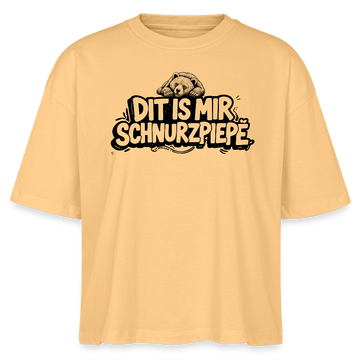 Berliner Bär-DIT IS MIR SCHNURZPIEPE-Frauen Boxy Bio-T-Shirt - Mispel