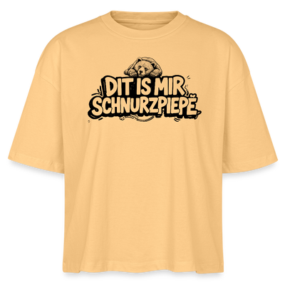 Berliner Bär-DIT IS MIR SCHNURZPIEPE-Frauen Boxy Bio-T-Shirt - Mispel