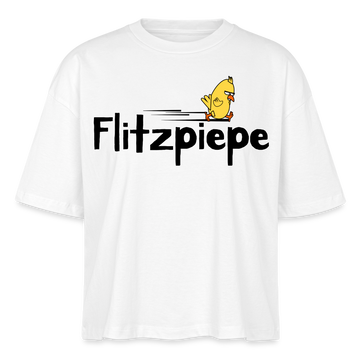 DIE FLITZPIEPE - Frauen Boxy Bio-T-Shirt - Weiß