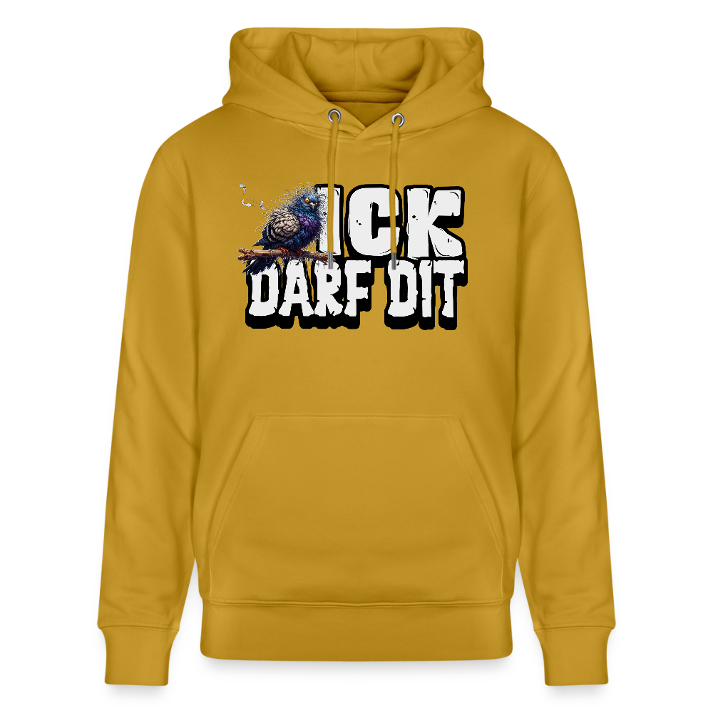 ICK DARF DIT|Taube-Unisex Bio-Hoodie - Ocker