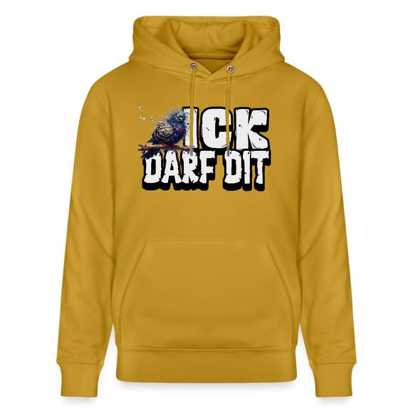 ICK DARF DIT|Taube-Unisex Bio-Hoodie - Ocker