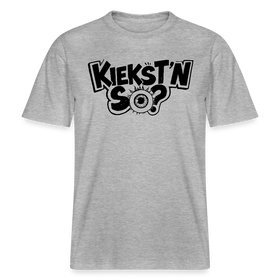 Berlin Shirt mit Berliner Schnauze-KIEKSTN SO?- RELAXED FIT Unisex Bio T-Shirt - Grau meliert