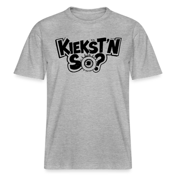 Berlin Shirt mit Berliner Schnauze-KIEKSTN SO?- RELAXED FIT Unisex Bio T-Shirt - Grau meliert