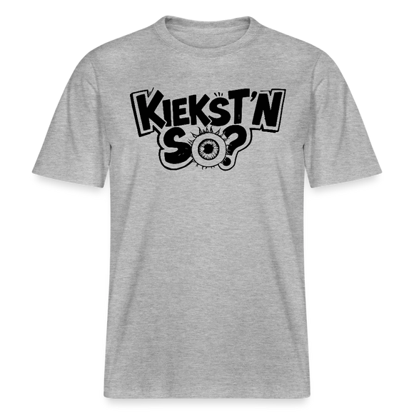 Berlin Shirt mit Berliner Schnauze-KIEKSTN SO?- RELAXED FIT Unisex Bio T-Shirt - Grau meliert