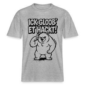 Berlin Shirt-ICK GLOOB ET HACKT-RELAXED FIT Unisex Organic T-Shirt - Grau meliert