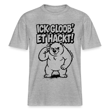 Berlin Shirt-ICK GLOOB ET HACKT-RELAXED FIT Unisex Organic T-Shirt - Grau meliert