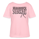 JEH MIR NICH UFF'N SENKEL-Rundhals Frauen Bio-T-Shirt - Hellrosa