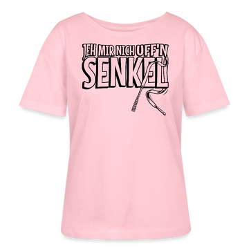 JEH MIR NICH UFF'N SENKEL-Rundhals Frauen Bio-T-Shirt - Hellrosa