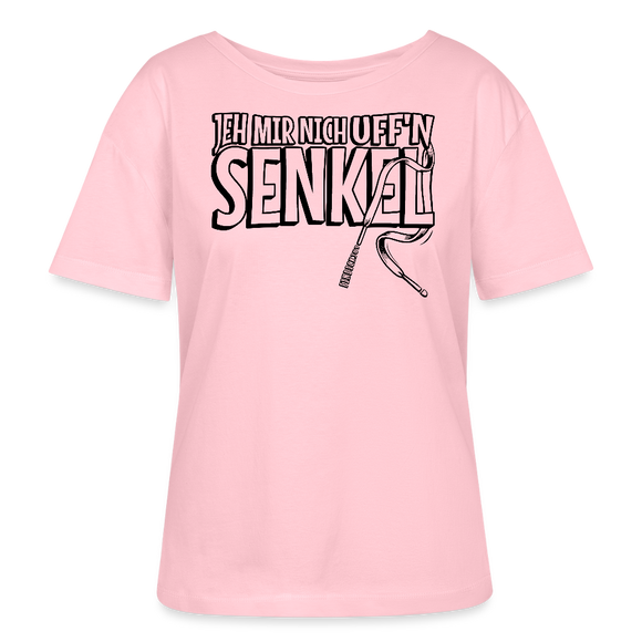 JEH MIR NICH UFF'N SENKEL-Rundhals Frauen Bio-T-Shirt - Hellrosa