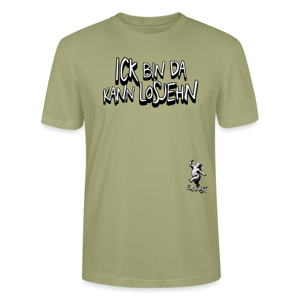 ICK BIN DA-Unisex BIO T-Shirt - Nebelgrün