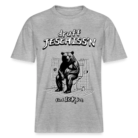 DRUFF JESCHISS'N-Relaxed Fit Unisex Bio-T-Shirt - Grau meliert