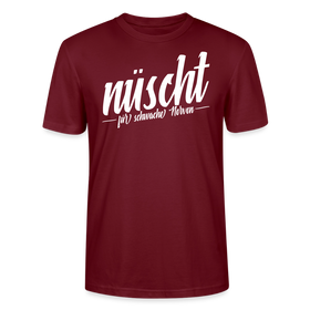 Berlin Shirt-NÜSCHT DARF ICK-Unisex T-Shirt mit Berliner Schnauze - Burgunderrot