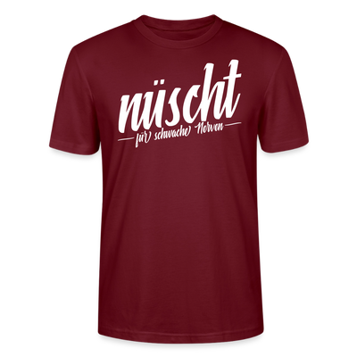 Berlin Shirt-NÜSCHT DARF ICK-Unisex T-Shirt mit Berliner Schnauze - Burgunderrot