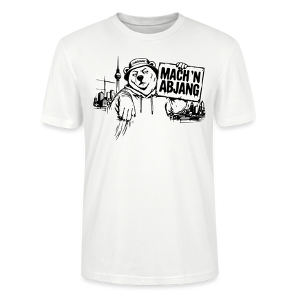 Dit freundliche Shirt mit Berliner Schnauze-MACH 'N ABJANG-Unisex Bio T-Shirt - Weiß