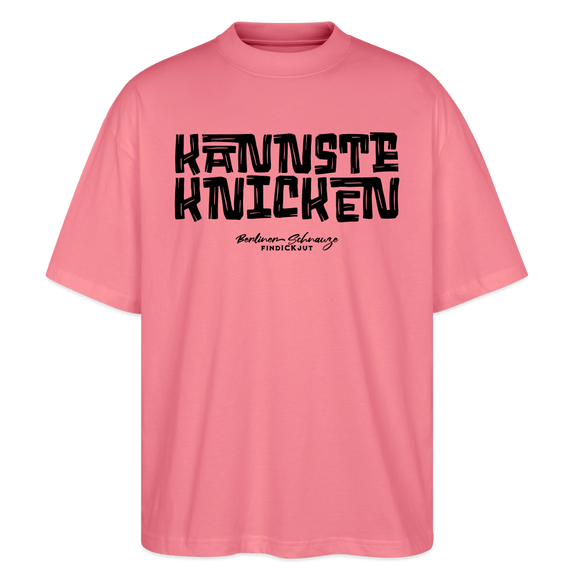 Berliner Spruch-KANNSTE KNICKEN-Oversized Unisex Bio T-Shirt - Pink 