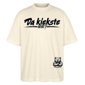 Da kiekste, wa? -Oversized Unisex Bio T-Shirt II - Weißgrau