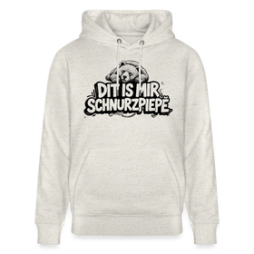 Berliner Bär-Unisex Bio-Hoodie-DIT IS MIR SCHNURZPIEPE - Beige meliert